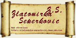 Zlatomirka Šeperković vizit kartica